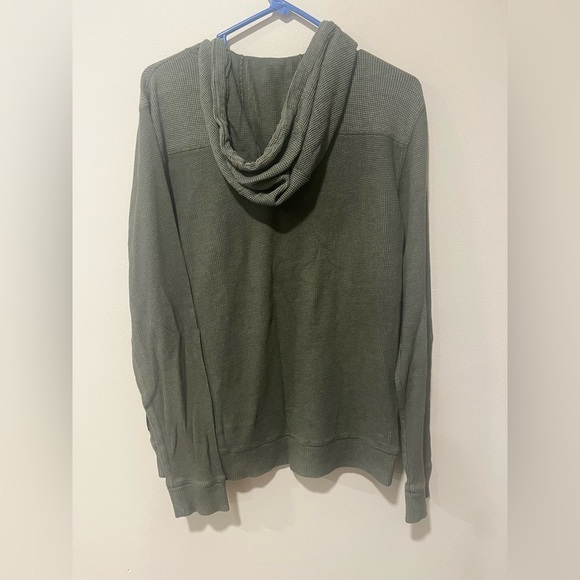 Express Men’s Waffle Knit Hooded Long Sleeve Shirt - Size Medium - Picture 3 of 7